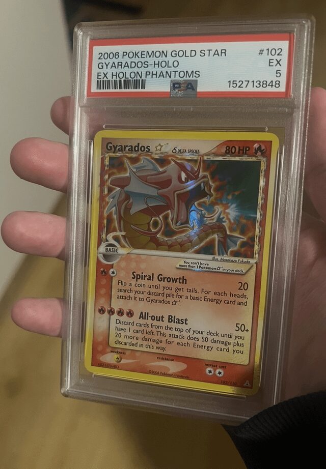 Picked up my grail today! Gold Star Gyarados 🐉🌊